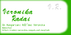 veronika radai business card